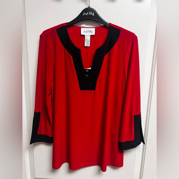 Joseph Ribkoff blouse 234083 Lipstick red NWT - Picture 1 of 4